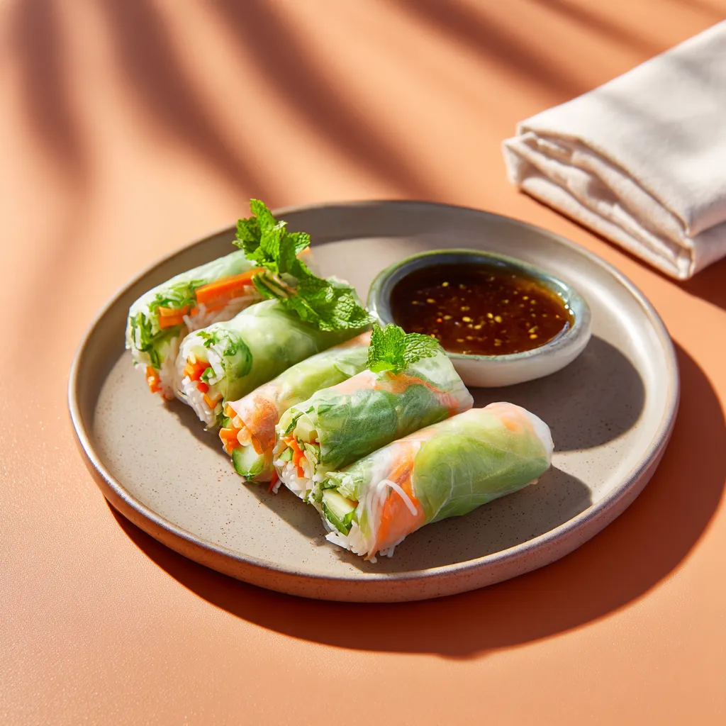 [7566] Rouleau de printemps sauce asiatique